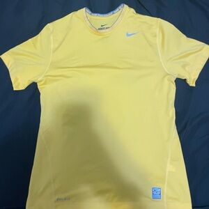 Men's Yellow Pro Combat Dri-fit T-shirt.